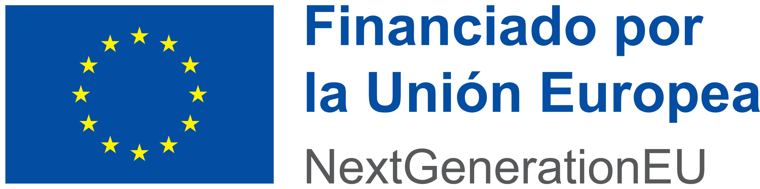 Emblema de la Unión Europea con declaración de financiación adecuada que indica "Financiado por La Unión Europea - NextGenerationEU